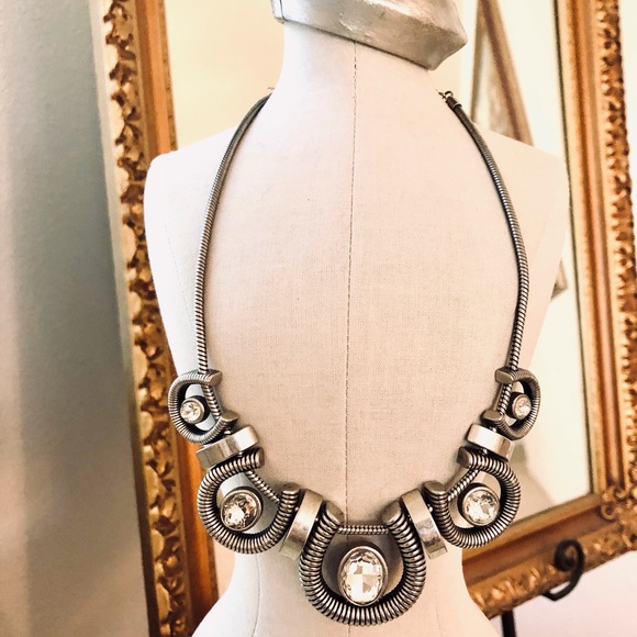 Vintage Modernist Bracelet & Statement Necklace - Picture 10 of 15